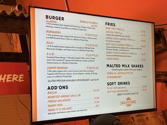 Menu photo 2 Smash & Shake Albuquerque, NM