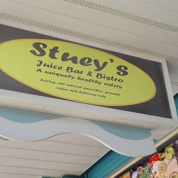 Stuey's Juice Bar & Bistro - Store sign