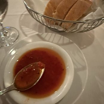 Barbaresco Restaurant - Bread and tomato dipping sauce - Italian Near Me - New York, New York