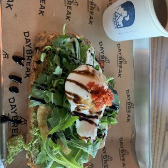 Daybreak Kitchen & Biscuit - Beautiful avocado toast with egg on top, mozzarella ball arugula and balsamic...I finished the whole thing - Breakfast & Brunch Near Me - Sterling, Virginia Daybreak Kitchen & Biscuit - Beautiful avocado toast with egg on top, mozzarella ball arugula and balsamic...I finished the whole thing - Breakfast & Brunch Near Me - Sterling, Virginia