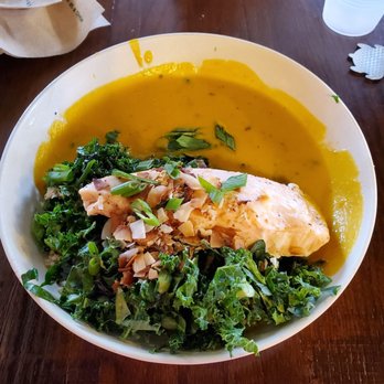 Modern Market Eatery - Curry Salmon Bowl - Salad Near Me - Austin, Texas Modern Market Eatery - Curry Salmon Bowl - Salad Near Me - Austin, Texas