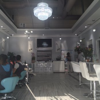 Pearly Nail Spa - 5 pedicure stations on the left, a manicure bar on the right, and a TV that plays music videos the whole time - Nail Salons Near Me - Azusa, California Pearly Nail Spa - 5 pedicure stations on the left, a manicure bar on the right, and a TV that plays music videos the whole time - Nail Salons Near Me - Azusa, California