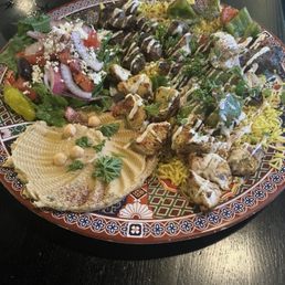 Mixed kebab platter with upgraded Greek salad. Mixed kebab platter with upgraded Greek salad.