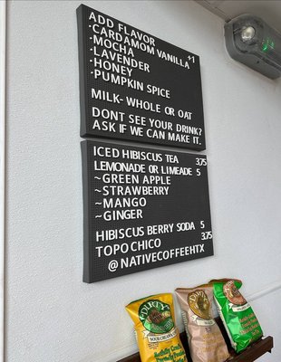 Menu photo 1 Native Coffee Houston, TX Menu photo 1 Native Coffee Houston, TX