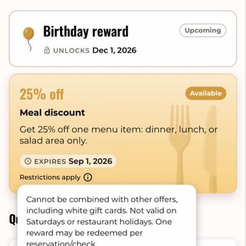 Texas de Brazil - Terms and condition of rewards. - Steakhouses Near Me - Palm Beach Gardens, Florida