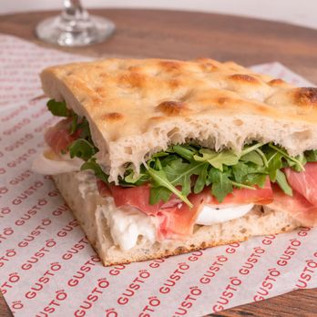 Gusto Mio - TOSCANA FOCACCIA-
24 MONTH PROSCIUTTO, STRACCIATELLA CHEESE, TRUFFLE CREAM, ARUGULA - Pizza Near Me - Walnut Creek, California Gusto Mio - TOSCANA FOCACCIA-
24 MONTH PROSCIUTTO, STRACCIATELLA CHEESE, TRUFFLE CREAM, ARUGULA - Pizza Near Me - Walnut Creek, California