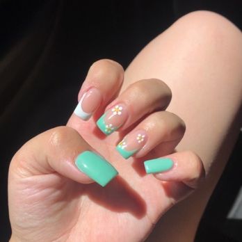 Sunset Nails - Manicure with acrylic and a specialty design. - Nail Salons Near Me - Mesa, Arizona