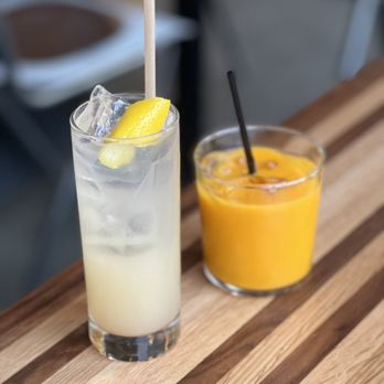 Dhamaka - yuzu tonic & mango lassi - Indian Near Me - New York, New York Dhamaka - yuzu tonic & mango lassi - Indian Near Me - New York, New York