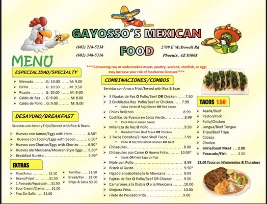 Menu photo 3 Gayosso's Mexican Food Phoenix, AZ Menu photo 3 Gayosso's Mexican Food Phoenix, AZ
