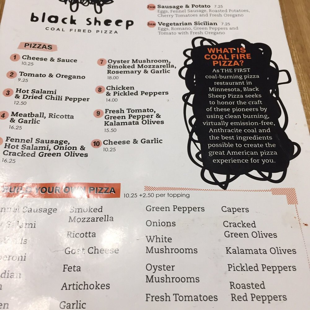 Black Sheep Coal Fired Pizza - Choose from a specialty pizza or create your own - Pizza Near Me - Saint Paul, Minnesota Black Sheep Coal Fired Pizza - Choose from a specialty pizza or create your own - Pizza Near Me - Saint Paul, Minnesota