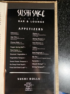 Menu photo 5 Sushi Sake Sunset Miami, FL