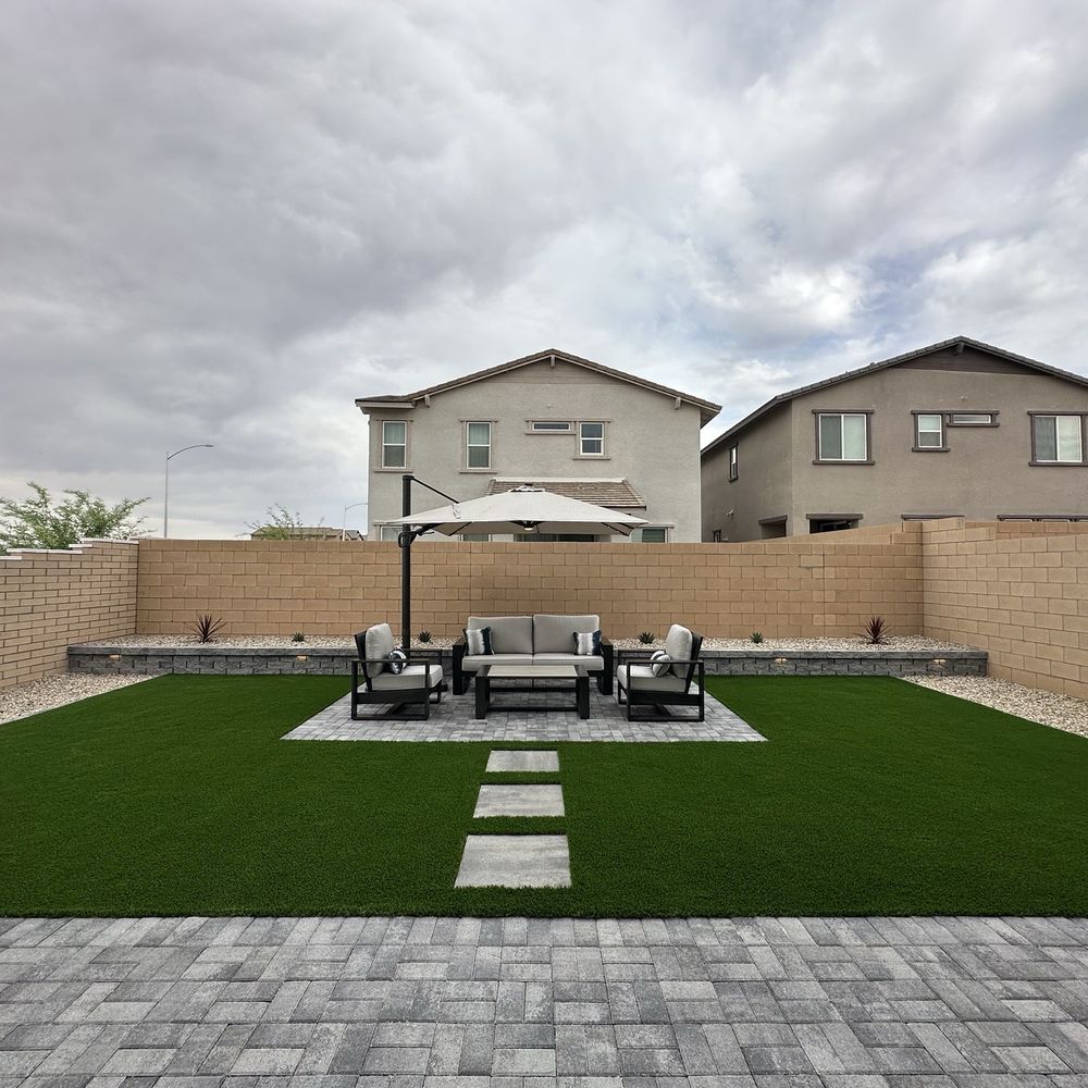 Vegas Landscapes - Centered backyard photo - Artificial Turf Near Me Vegas Landscapes - Centered backyard photo - Artificial Turf Near Me
