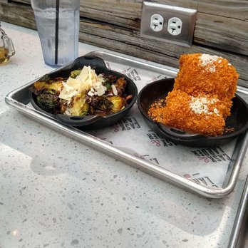 Cask & Larder - Street corn and brussel sprouts - Southern Near Me - Orlando, Florida Cask & Larder - Street corn and brussel sprouts - Southern Near Me - Orlando, Florida