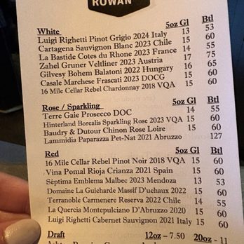 The Rowan - Alcohol list - British Near Me - Ottawa, Ontario The Rowan - Alcohol list - British Near Me - Ottawa, Ontario