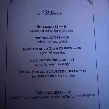Casa Paco - Menu - Spanish Near Me - Toronto, Ontario