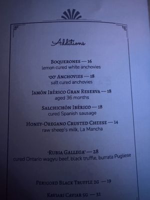 Menu photo 1 Casa Paco Toronto, ON