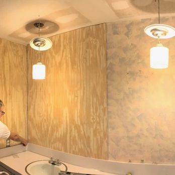 Happy Handyman - COVERUP: Installing beadboard over ugly wallpaper - Handyman Near Me Happy Handyman - COVERUP: Installing beadboard over ugly wallpaper - Handyman Near Me