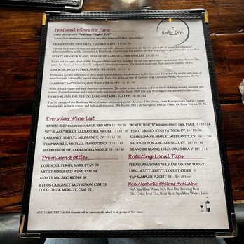 Rustic Cork Wine Bar & Bistro - Menu - Wine Tasting Room Near Me - Mill Creek, Washington Rustic Cork Wine Bar & Bistro - Menu - Wine Tasting Room Near Me - Mill Creek, Washington