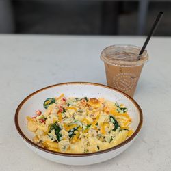 White Rhino Coffee - Scramble and snockerdoodle latte.