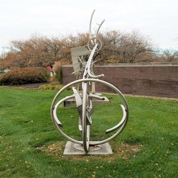 On a Worldly Roll - On a Worldly Roll by Garry Bibbs (2013) - Public Art Near Me - Indianapolis, Indiana