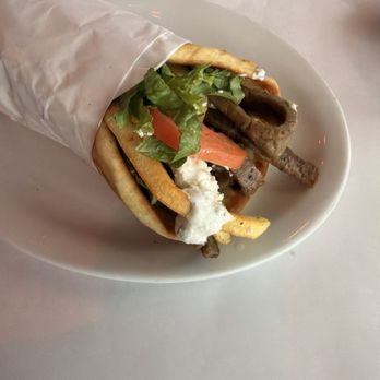 Greek Bistro - Gyro pita wrap. Delicious, although I did request a little more tzatziki - Greek Near Me - Laguna Hills, California Greek Bistro - Gyro pita wrap. Delicious, although I did request a little more tzatziki - Greek Near Me - Laguna Hills, California