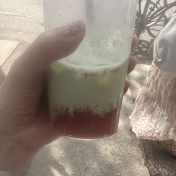 Caffe Mira - the strawberry wasn't pureed enough and tended to get stuck at the bottom of the straw - Cafes Near Me - Vancouver, British Columbia Caffe Mira - the strawberry wasn't pureed enough and tended to get stuck at the bottom of the straw - Cafes Near Me - Vancouver, British Columbia