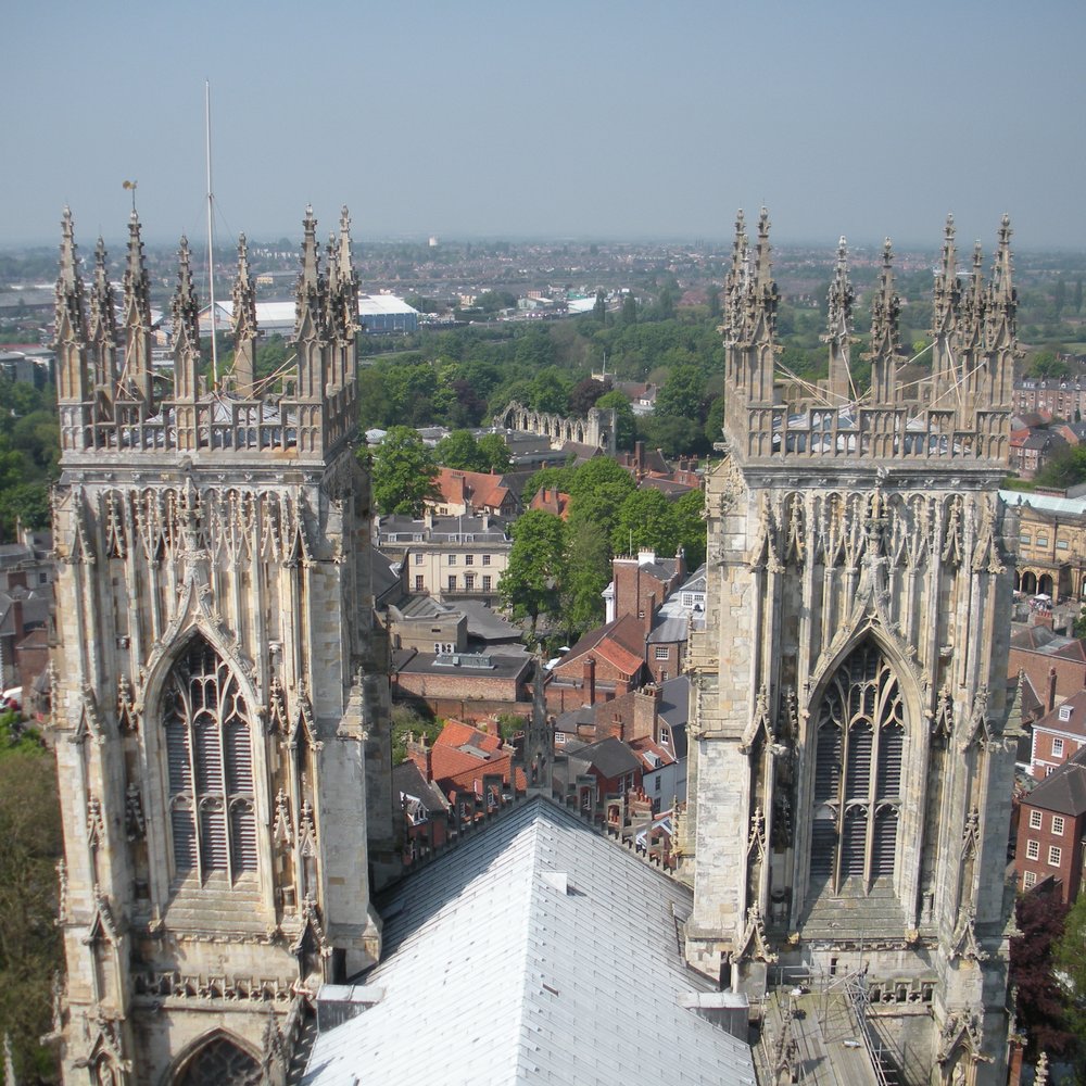 York Minster - View of the two smaller towers from the top of York Minster - Churches Near Me - York, YOR