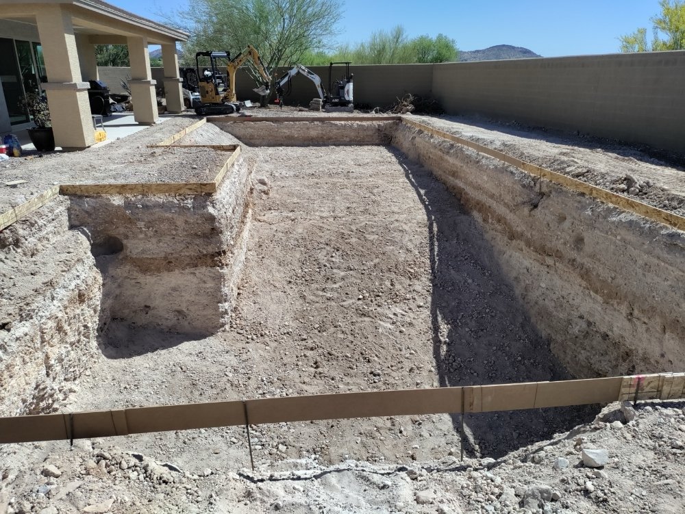 Slide of SCH Excavation Pool and Plumbing