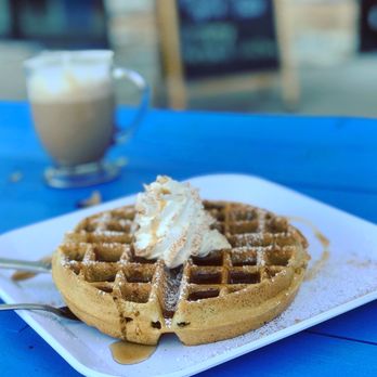 Pourfavor - Cinnamon roll waffle w/ white chocolate mocha coffee - Coffee & Tea Near Me - Virginia Beach, Virginia Pourfavor - Cinnamon roll waffle w/ white chocolate mocha coffee - Coffee & Tea Near Me - Virginia Beach, Virginia