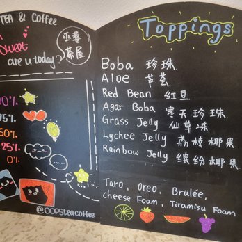 Oops Boba Tea & Coffee - Bubble Tea Near Me - Arcadia, California Oops Boba Tea & Coffee - Bubble Tea Near Me - Arcadia, California
