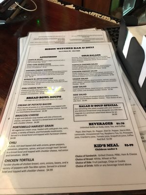 Menu photo 2 Bison Witches Bar & Deli Norman, OK