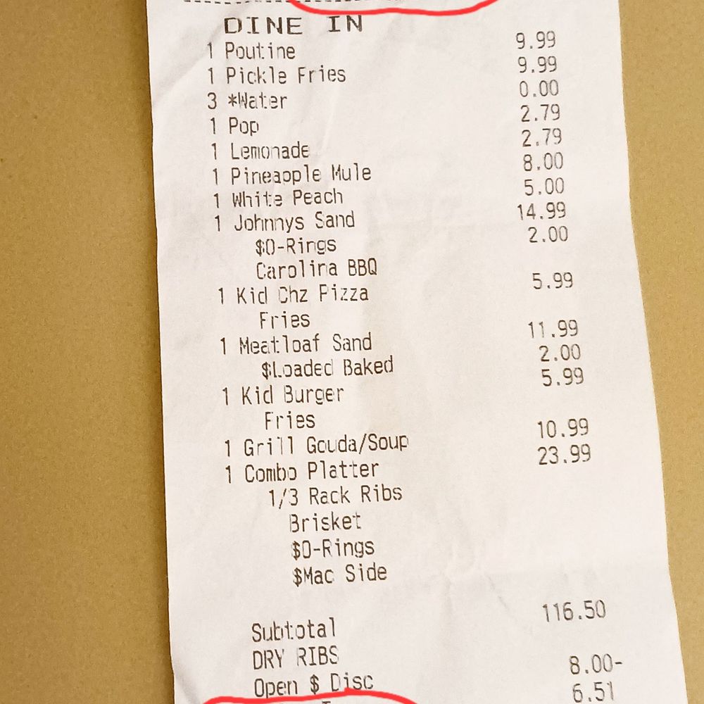 Smokehouse | 734 - Receipt - Barbeque Near Me - Temperance, Michigan Smokehouse | 734 - Receipt - Barbeque Near Me - Temperance, Michigan