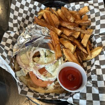 Big Delta Brewing - Gyro and fries - Pizza Near Me - Delta Junction, Alaska