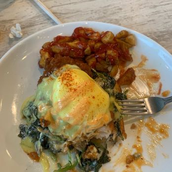 Blueberry's Grill - Fennel & Kale Spicy Chicken Benedict - Breakfast & Brunch Near Me - Myrtle Beach, South Carolina