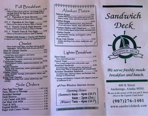 Menu photo 7 Sandwich Deck Anchorage, AK