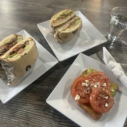 Avo toast, cali club, BLTA Avo toast, cali club, BLTA
