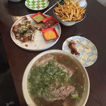 All About Pho - Parmesan Garlic Chicken Wings, Fish Sauce Fries, Phở Chín - Brisket - Vietnamese Near Me - Cerritos, California