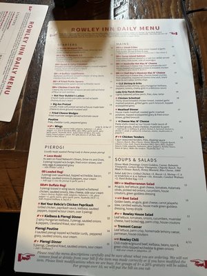 Menu photo 2 Rowley Inn Cleveland, OH Menu photo 2 Rowley Inn Cleveland, OH
