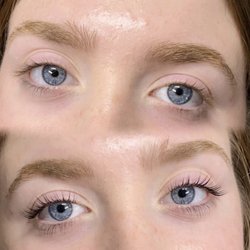 Luxie Lashes Nashville - Before and after lash lift and tint