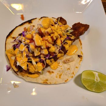 Pezcow - Fish taco with deep fried Tilapia. It would rank at the top of her list of best fish tacos. - Mexican Near Me - Windsor, California Pezcow - Fish taco with deep fried Tilapia. It would rank at the top of her list of best fish tacos. - Mexican Near Me - Windsor, California