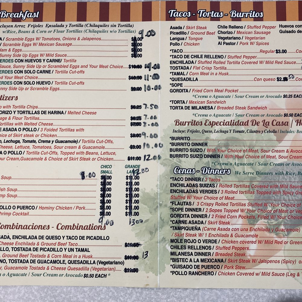Menu as of 5/11/2022 Menu as of 5/11/2022