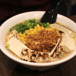 Slurp Ramen - Vegan Curry Ramen ($14.28) - vegan soup w/ vegan ramen noodles, Japanese style curry, Tofu, Scallions and Fried Onion Chips