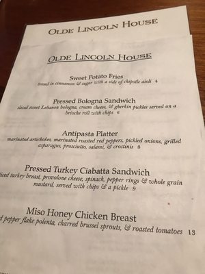 Menu photo 4 Olde Lincoln House Ephrata, PA Menu photo 4 Olde Lincoln House Ephrata, PA