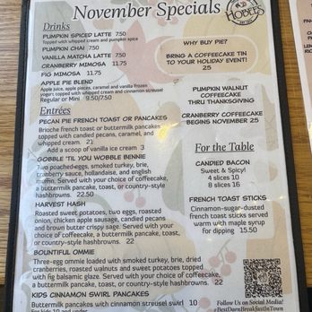 Hobee's - November specials - Breakfast & Brunch Near Me - San Jose, California Hobee's - November specials - Breakfast & Brunch Near Me - San Jose, California