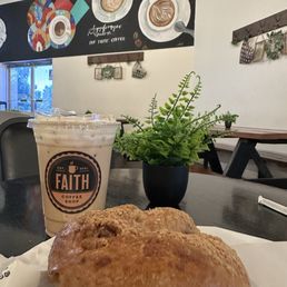 Banana Bread Iced latte and Banana nut bagel Banana Bread Iced latte and Banana nut bagel