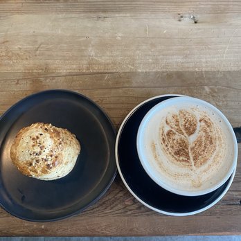 Lookout Coffee - Everything cheddar scone and black sesame chai - Coffee & Tea Near Me - Campbell, California