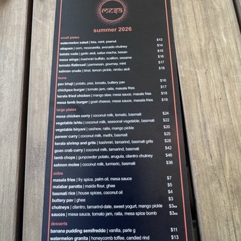 Mesa - Seasonal menu - Indian Near Me - Jacksonville, Florida Mesa - Seasonal menu - Indian Near Me - Jacksonville, Florida