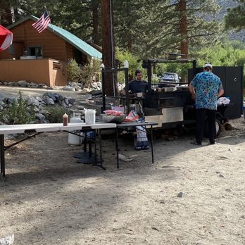 Big Pine Creek Campground - Village Store & BBQ area - Hiking Near Me