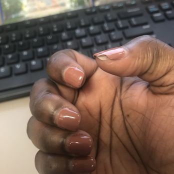 Purely Polish Nails - Only one week after getting gel polish. Lots of chipping and the color is dull. - Nail Salons Near Me - Westminster, California