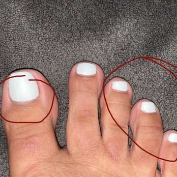 Beauty Nail Bar - She didn't even bother piling it and making sure it's even. I tipped her and paid $57 for my toes... this is not okay. - Nail Salons Near Me - Houston, Texas Beauty Nail Bar - She didn't even bother piling it and making sure it's even. I tipped her and paid $57 for my toes... this is not okay. - Nail Salons Near Me - Houston, Texas